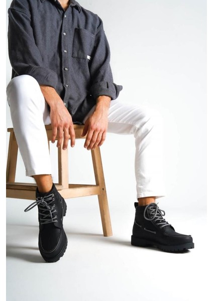 Knack Yüksek Taban Ayakkabı B-020 Siyah (Siyah Taban) fiyatları