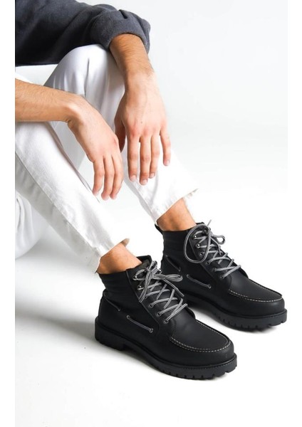 Knack Yüksek Taban Ayakkabı B-020 Siyah (Siyah Taban) fırsatları