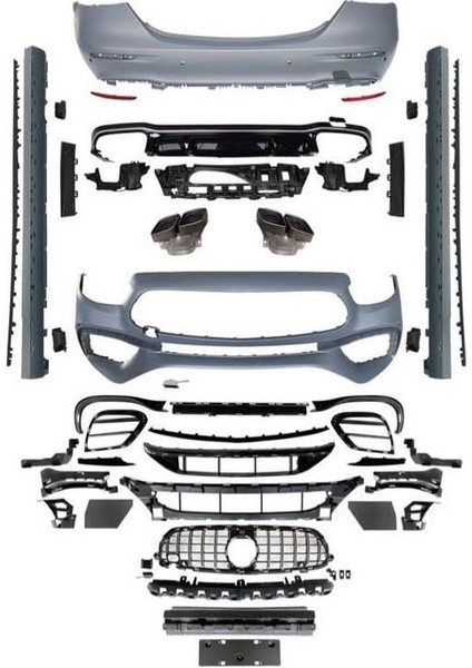 Mercedes w213 e63 2021 facelift body kit tampon seti 2017 / 2019