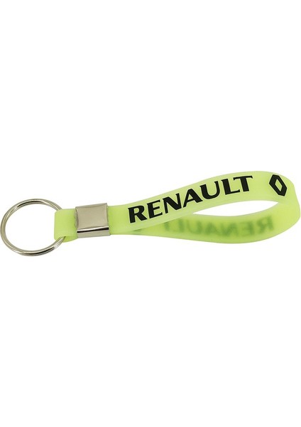 Renault Logo Arma Amblem Silikon Metal Anahtarlık 1 Adet Yüksek Kalite Yeşil Siyah 12CM