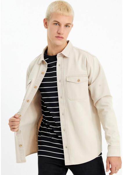 Normal Düz Taş Erkek Gömlek TC3001YIKAMALI Gabardin fiyatları