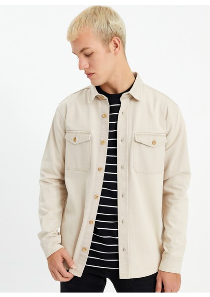 Normal Düz Taş Erkek Gömlek TC3001YIKAMALI Gabardin modelleri