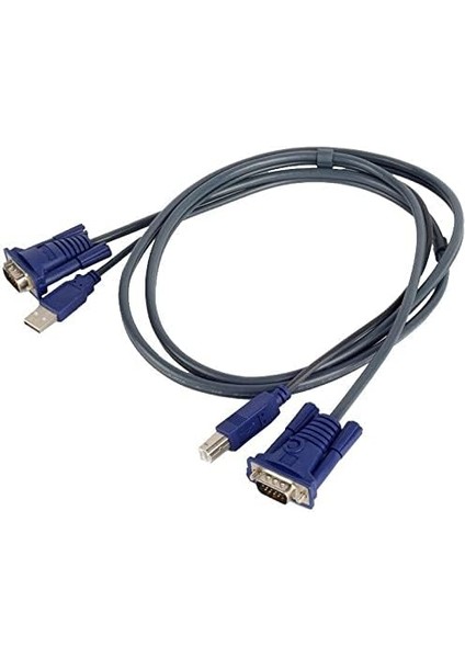 Alfais AL-4535 USB Kvm Switch VGA Yazıcı Kablosu