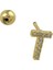 ÇLK Accessories Gold Harf Piercing - T Harfpiercing 5