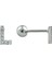 Gümüş Renk Harf Piercing - L Harfpiercing 1