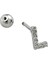 Gümüş Renk Harf Piercing - L Harfpiercing 5