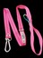 Köpek gezdirme tasması yumuşak sık dokuma kolon pembe beyaz şeritli genişlik:2,5cm uzunluk:120cm dağcı kancalı dog leash B3-8 1