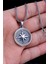 Pusula Model 925 Ayar Gümüş Kolye - Silver 3