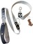 Köpek gezdirme tasması hakiki deri füme kolon yumuşak sık dokuma kalın metal kancalı genişlik:3cm uzunluk:120cm dog leash B5-3 3