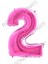 Fuşya Pembe Folyo Rakam Balon 100 cm 2 1