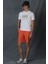Zegler Spor Erkek Chino Şort Slim Fit Turuncu 3