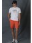 Zegler Spor Erkek Chino Şort Slim Fit Turuncu 4