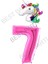 Unicorn Folyo Balon ve Fuşya Rakam Folyo Balon Seti 7 1