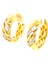 Desenli Gümüş Halka Küpe (Gold) 1