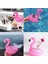 Şişme Flamingo Kuğu Şekilli Şişme Içecek Simidi 24 x 18 cm Pembe Renk 1 Adet Hawai 2