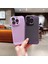 Apple iPhone 14 Pro Max Kılıf Rubber Delikli Hava Alan Mat Silikon Arka Kapak Mor 4