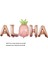 Hawaian Temalı Ananaslı Aloha Yazısı Folyo Balon Rose Gold Renk 1 Adet 40 cm 1