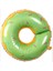 Green Yeşil Renk Donut Şeklinde Folyo Balon 86 x 86 cm 1 Adet Hawa 1