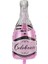 Bride Celebrate Şampanya Şişesi Şeklinde Folyo Balon 100 x 49 cm Pembe Renk 1 Adet 1