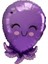 Gülümseyen Denizler Alemi Octopus Ahtapot Şeklinde Folyo Balon 68 cm Mor Renk 1 Adet Haw 1