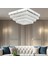 Modina 3 Katlı Krom Ledli 3 Renkli 50 Watt Kristalli Taşlı Modern Tasarım LED kristal Salon Avize 1