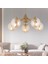 Germaine 5'li Yuvarlak Eskitme Bal Camlı Modern Oturma Odası Salon Avize 1