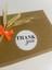 Thank You Siyah Yazılı Yuvarlak Yapışkanlı Etiket 4 x 4 cm 120 Adet 1