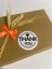 Thank You Yuvarlak Kalpli Siyah Yazılı Yuvarlak Yapışkanlı Etiket 4 x 4 cm 120 Adet 1