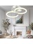 Honos 2li Krom Plafonyer LED Avize 1