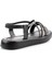 Siyah Platin Taşlı Kadın Sandalet K05311335609 4