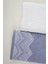 Leron %100 Pamuk 2'li Havlu Seti Beyaz / Mavi 50x90 4