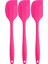 Silikon Spatula Set Büyük Boy Yanmaz Çizmez Fuşya 3'lü 1