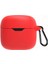 Casestreet Jbl Tune Flex Kılıf Model Uyumlu Mat Silikon Soft Kancalı Sf7 Kırmızı 1