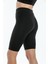 Biker Spor Şort Siyah Pamuk Tayt - Yüksek Bel Toparlayıcı Siyah Spor Şort Tayt - Sıkılaştırıcı Tayt 3