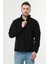 - Outdoor Siyah Balıkçıyaka Polar Sweatshirt 1