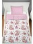 Montessori Yorgan Seti (95X195 Cm) - Iconic Serisi - Pembe Çelenkli Tavşan 2