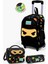 Kids Siyah Ninja Desenli Çekçekli 3'lü Çanta Seti SET0123381 2