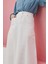2195-MEVLANA Denim Etek Beyaz 3