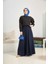 2195-MEVLANA Denim Etek Lacivert 1