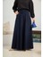 2195-MEVLANA Denim Etek Lacivert 2