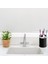 Set Üstü Diş Fırçalık Banyo Metal Diş Fırçası Kabı Kutusu Siyah 4