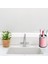 Set Üstü Diş Fırçalık Banyo Metal Diş Fırçası Kabı Kutusu Pembe 4