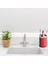 Set Üstü Diş Fırçalık Banyo Metal Diş Fırçası Kabı Kutusu Kırmızı 4