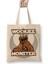 Wookiee Monster Kurabiye Canavarı Bez Çanta Uzun Saplı 1