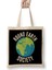 Round Earth Society Flat Earth Bez Çanta Uzun Saplı 1