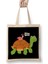 Wheee Snail Riding On Turtle Adorable Animal Bez Çanta Uzun Saplı 1
