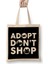 Cute Adopt Don T Shop Rescue Pet Owners & Lovers Bez Çanta Uzun Saplı 1