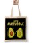 Funny Let S Avocuddle Cute Avocado Cuddling Pun Bez Çanta Uzun Saplı 1