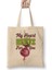 My Heart Beets For You Beetroot Pixel Art Bez Çanta Uzun Saplı 1