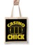 Awesome Casino Chick 7-7-7 Gambling Girl Bez Çanta Uzun Saplı 1